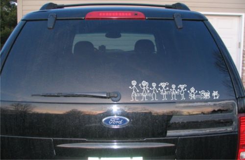 Large VW Car Stick Family Members Characters for Car Sticker